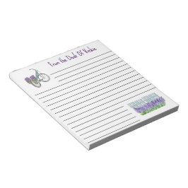 Bloco De Notas Bicicleta De lavanda E Notebook De 5,5" x 6"