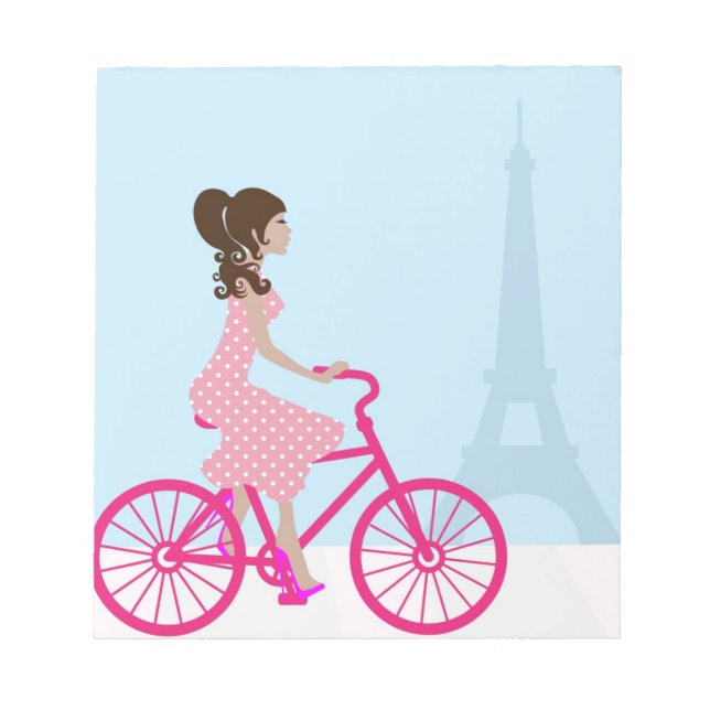 Bloco De Notas Bicicleta em Paris (Frente)