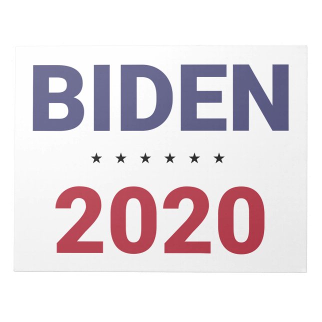 Bloco De Notas Biden 2020 (Eleição nos EUA) (Frente)