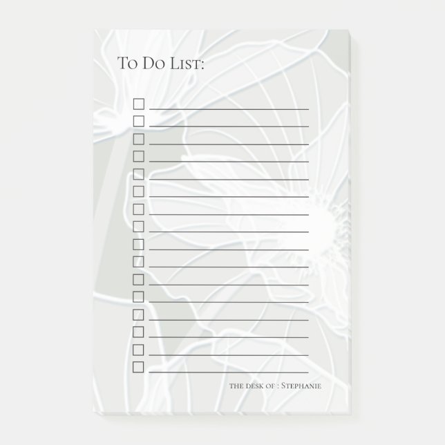 Bloco De Notas Big Bold Hollyhocks ESCOLHA COR (Frente)