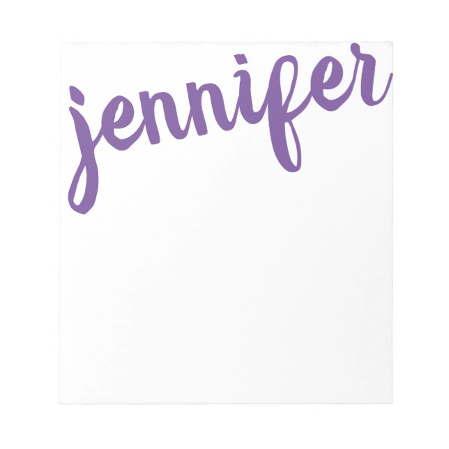 Bloco De Notas Big Name Purple Personalizado (Frente)