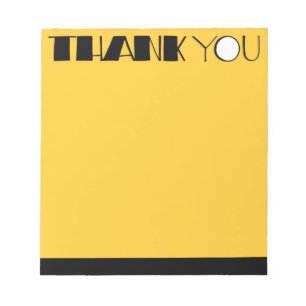 Bloco De Notas Big Obrigado Notepad preto