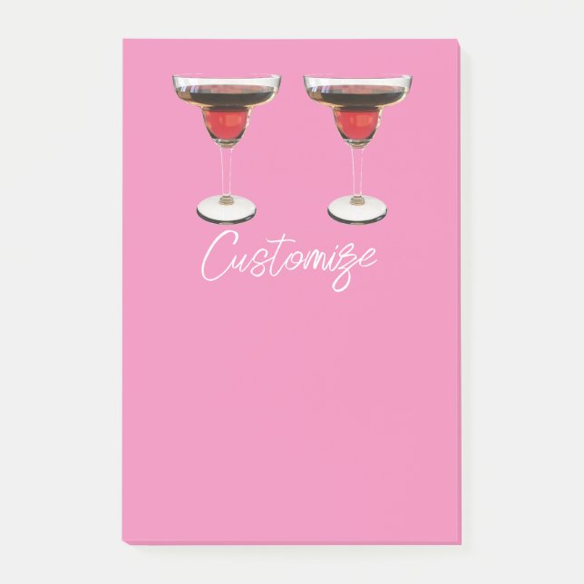 Bloco De Notas Big Red Margarita Cocktail Beber Thunder_Cove (Frente)