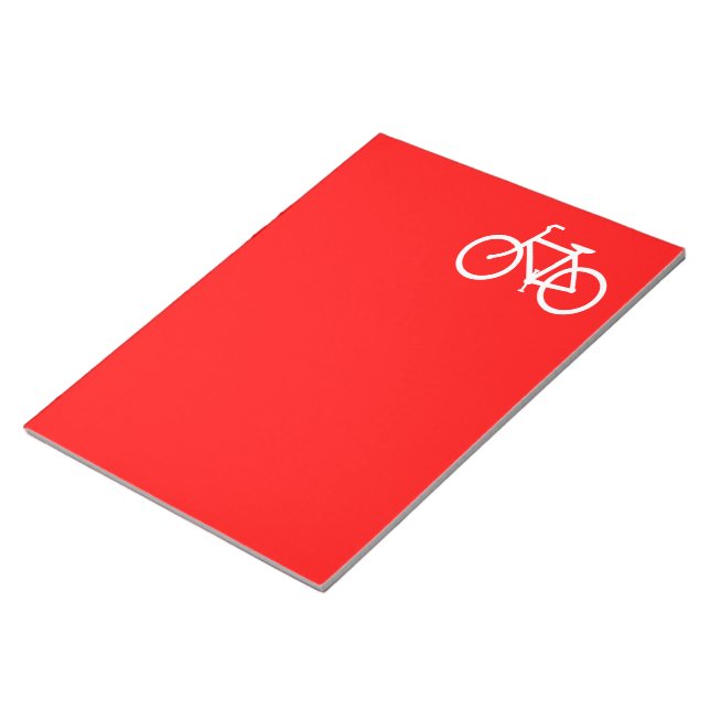 Bloco De Notas Bike Vermelho e Branco (Inclinado)
