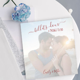 Bloco De Notas Billets Doux and Things to Do Custom Square Photo