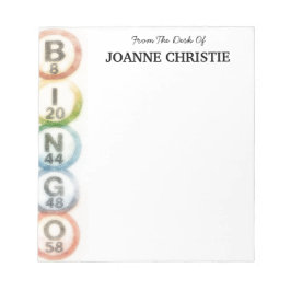 Bloco De Notas Bingo Balls Personalized Notepad