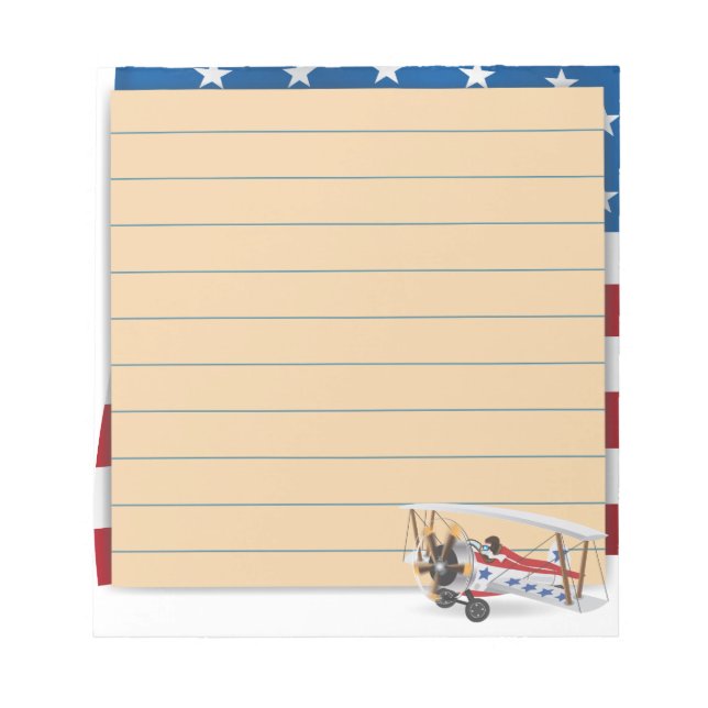 Bloco De Notas biplanos EUA (Frente)