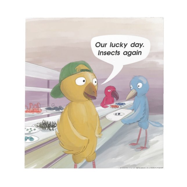 Bloco De Notas Bird Caferia Funny (Frente)