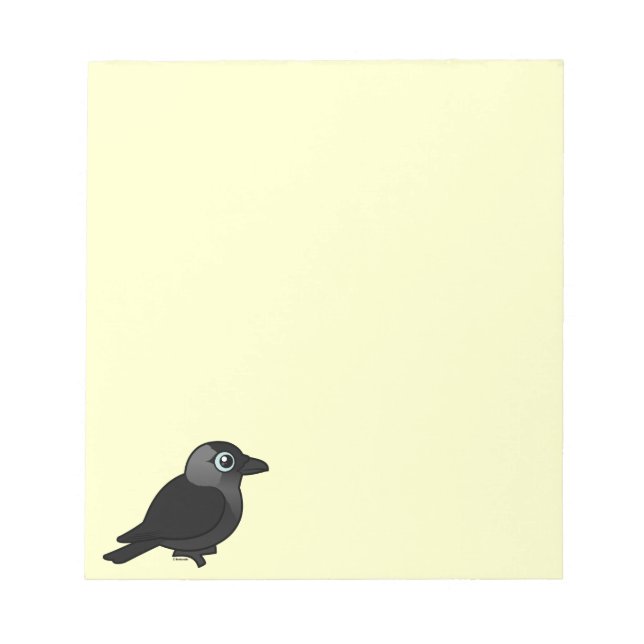 Bloco De Notas Birdorable Jackdaw (Frente)