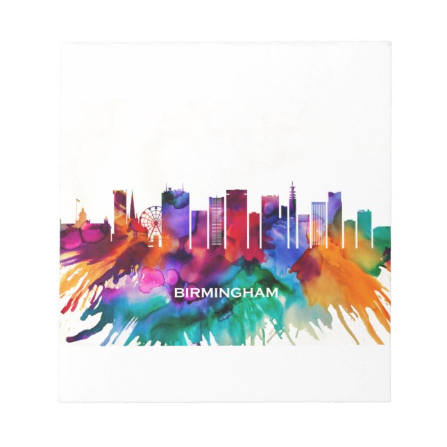 Bloco De Notas Birmingham Skyline (Frente)