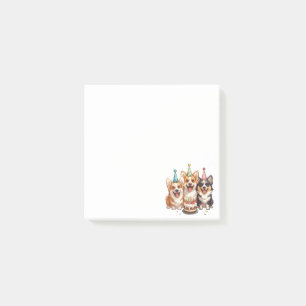 Bloco De Notas Birthday Corgi Dogs