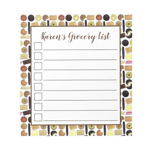 Bloco De Notas Biscoitos britânicos Pão-de-Atalho Rich Tea Digest (Frente)