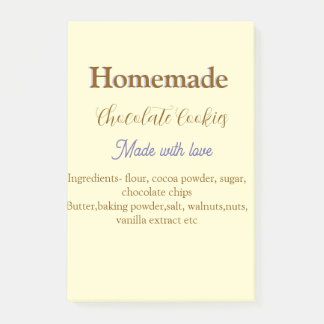 Bloco De Notas Biscoitos de chocolate caseiros feitos com amor ad