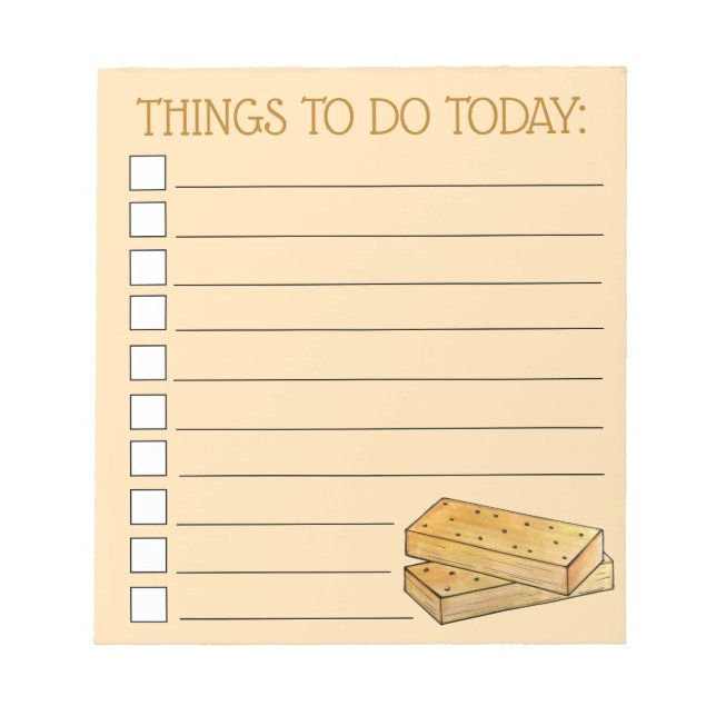 Bloco De Notas Biscoitos de pão-de-açúcar escoceses Cookies Comid (Frente)