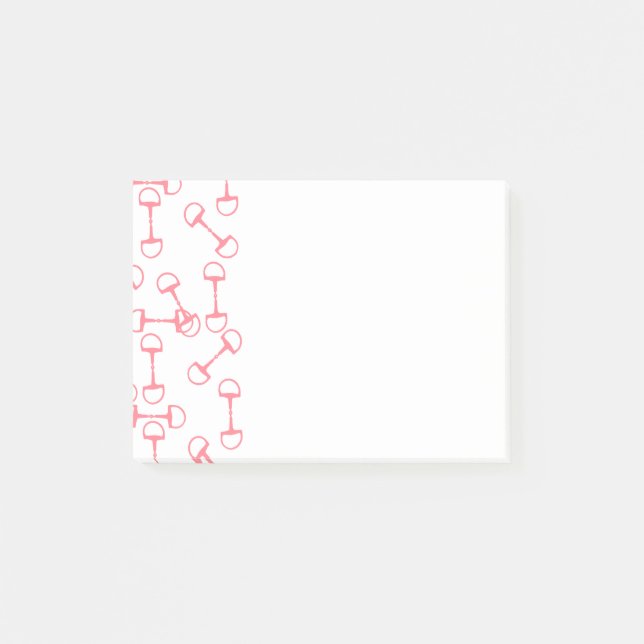Bloco De Notas Bits de Cavalo Equestre Rosa (Frente)