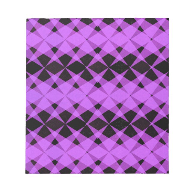 Bloco De Notas Black and purple stars pattern (Frente)