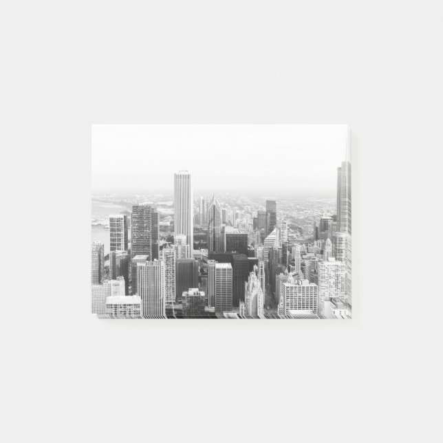 Bloco De Notas Black and White Chicago Illinois (Frente)