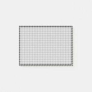 Bloco De Notas Black and White Houndstooth by Shirley Taylor