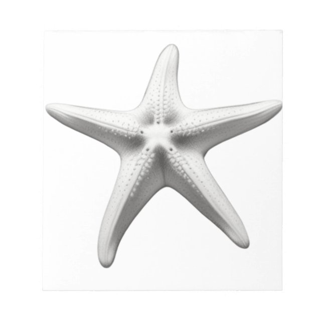 Bloco De Notas Black and White Starfish (Frente)