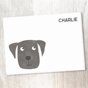 Bloco De Notas Black Labrador Retriever Dog Personalizado