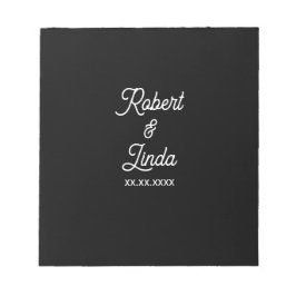 Bloco De Notas Black Minimal Personalized Custom Notes Notepad