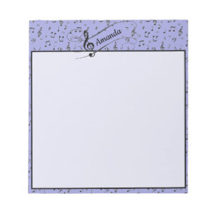 Bloco De Notas Black Musical personalizado