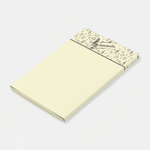Bloco De Notas Black Musical personalizado 