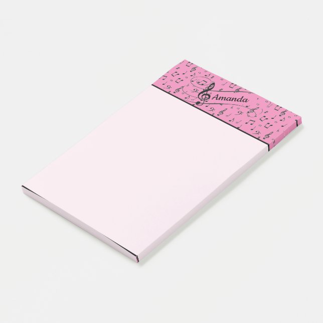 Bloco De Notas Black Musical personalizado (Inclinado)