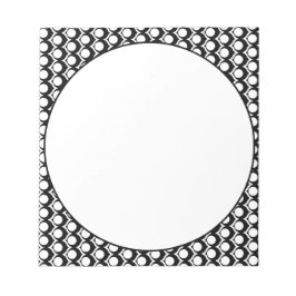 Bloco De Notas Black White Modern Geometric Art Deco