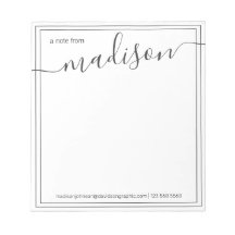 Black White Personalized Name | From The Desk Of