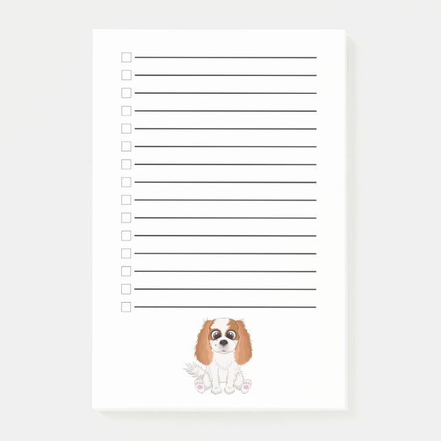 Bloco De Notas Blenheim Cavalier King Charles Spaniel     (Frente)