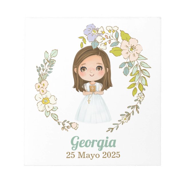 Bloco De Notas Bloc de notas Primera Comunión GEORGIA (Frente)