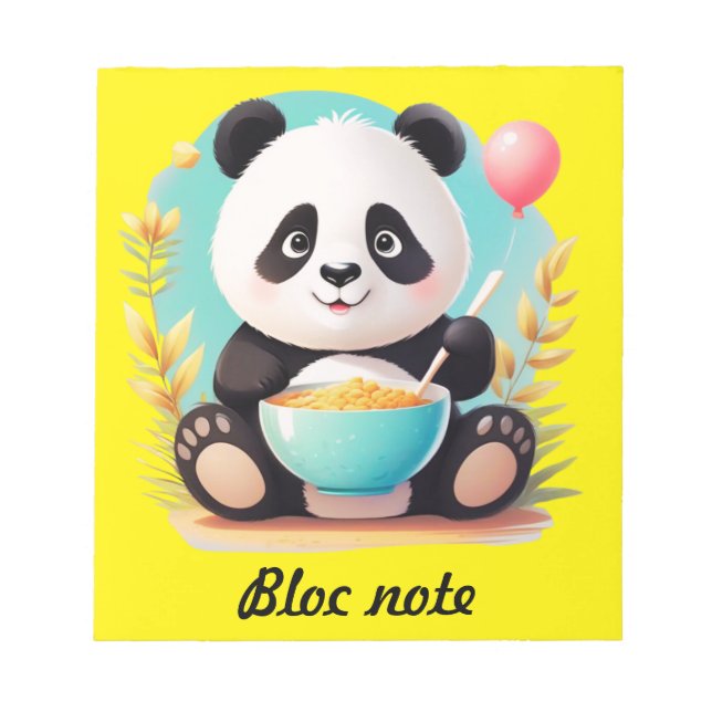 Bloco De Notas bloc note panda (Frente)