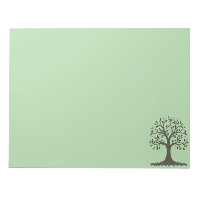 Bloco De Notas 🌳 Bloc-Notes Arbre de Vie Vert Pâle et Papeterie  (Frente)