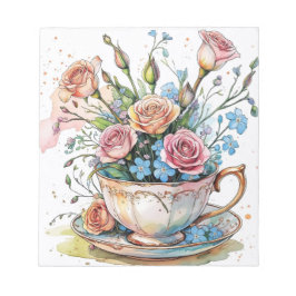 Bloco De Notas Bloco de anotações floral