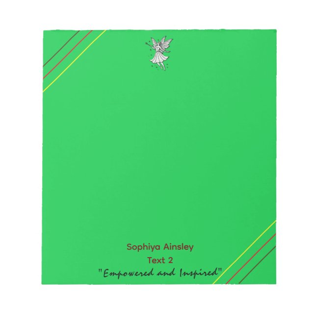 Bloco De Notas "Bloco de notas equipado e inspirado" (Frente)