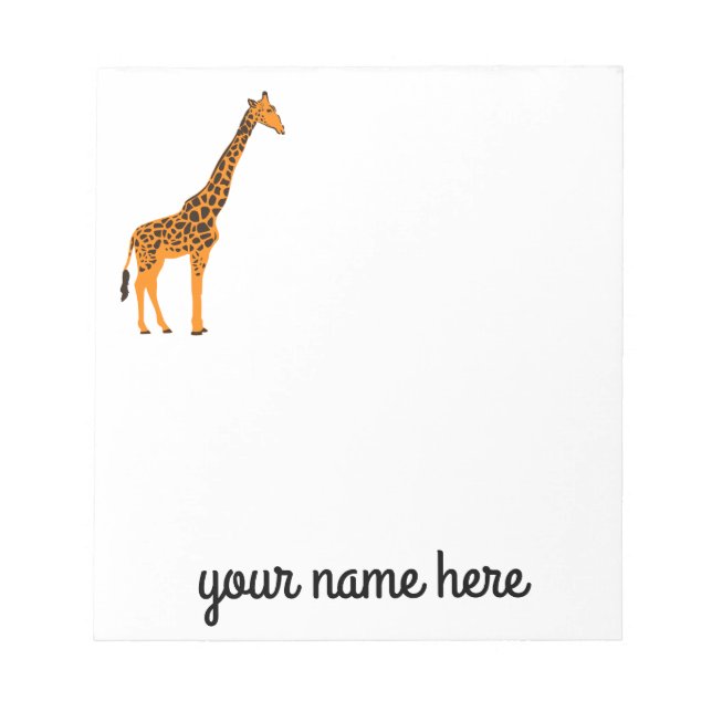 Bloco De Notas Bloco de Papel Personalizado Giraffe (Frente)