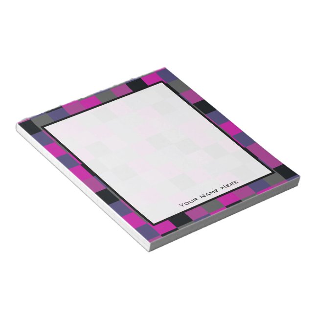 Bloco De Notas Blocos de cores roxo e preto para o notebook perso (Inclinado)