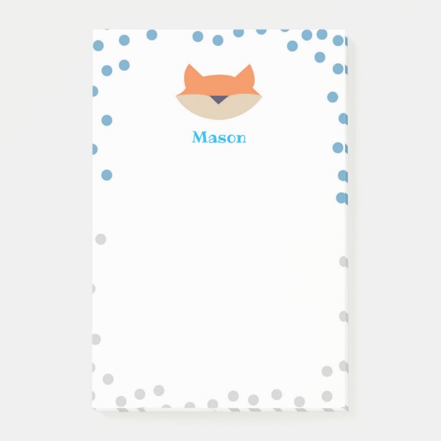 Bloco De Notas Blocos de notas adesivas Blue Fox Papelaria (Frente)