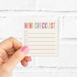 Bloco De Notas Blocos de Notas Adesivas Coloridos Mini Checklist