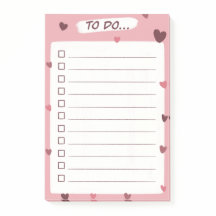 Blocos de notas adesivas de lista de tarefas com c