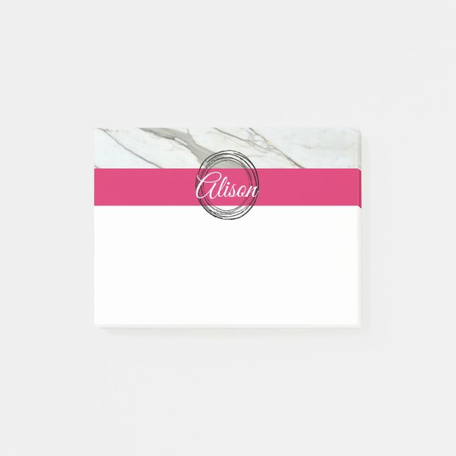 Bloco De Notas Blocos de notas adesivas pessoais com círculos pre (Frente)