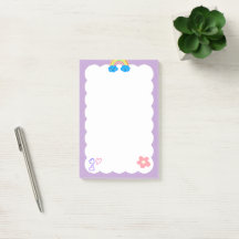 Blocos de notas adesivas roxos