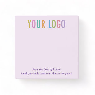 Bloco De Notas Blocos de Notas Adesivas Roxos Post-it® com Logoti