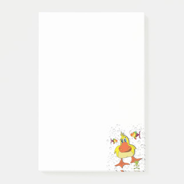 Bloco De Notas Blocos de Notas Adesivos Amarelo Frango Peixe (Frente)