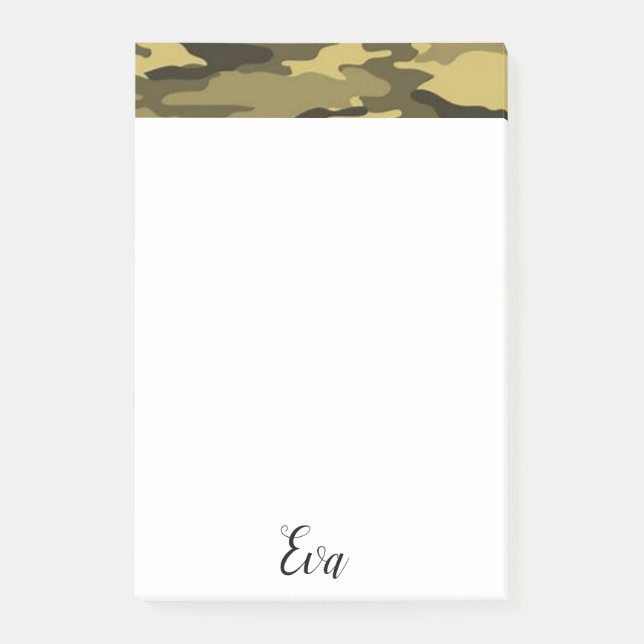 Bloco De Notas Blocos de Notas Adesivos Amarelos Exército (Frente)