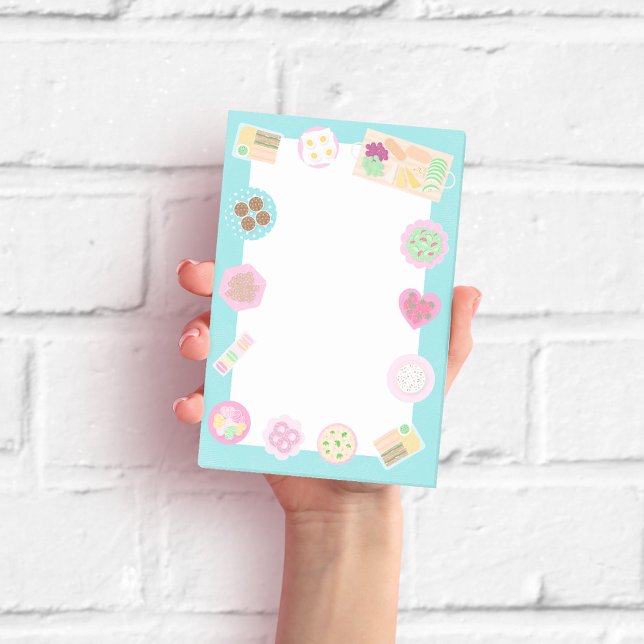 Bloco De Notas Blocos de Notas Adesivos Cena de Piquenique Pastel (Criador carregado)
