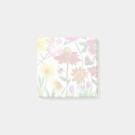 Bloco De Notas Blocos de Notas Adesivos de Arte de Flores Silvest