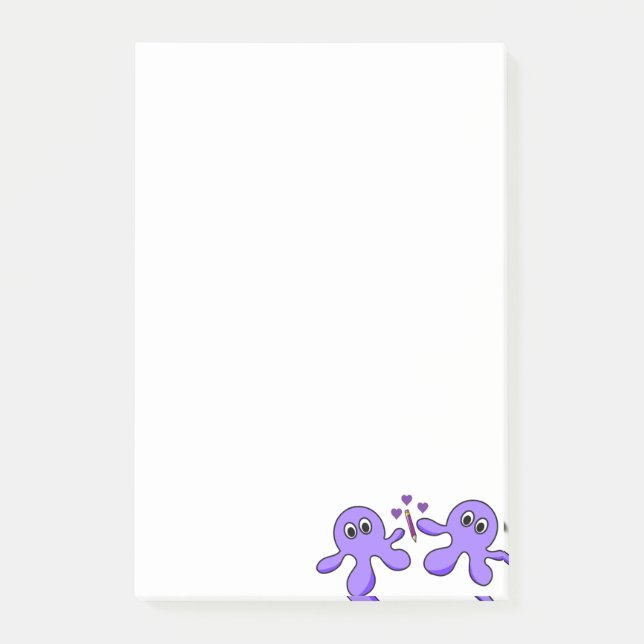 Bloco De Notas Blocos de Notas Adesivos Roxo Polvo (Frente)