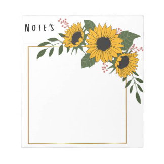 Bloco De Notas Blocos de Notas Adesivos Sunflower